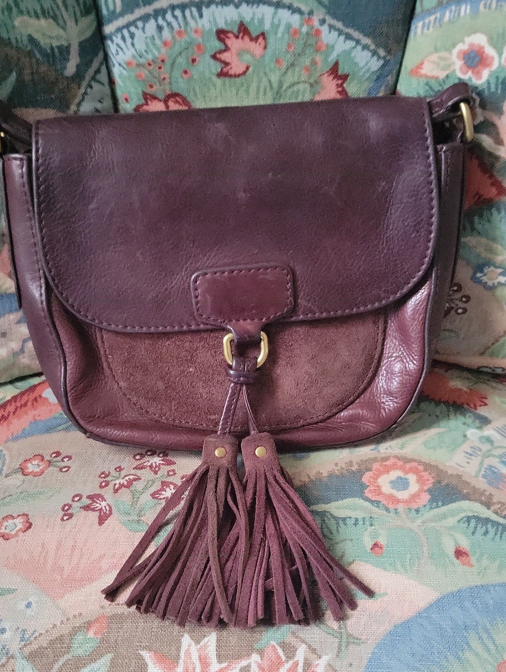 WomenFRYE Tassel Crossbody Bag - Plum
